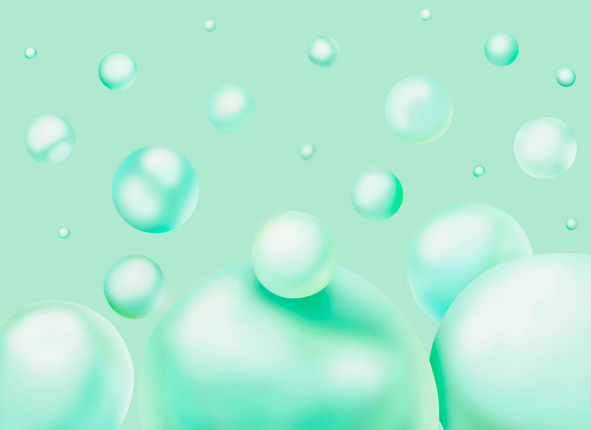 Group of bubbles floating in the air