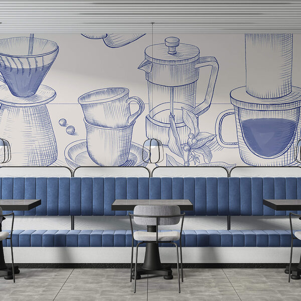 Dessin du processus de préparation du café Dessin du processus de préparation du café