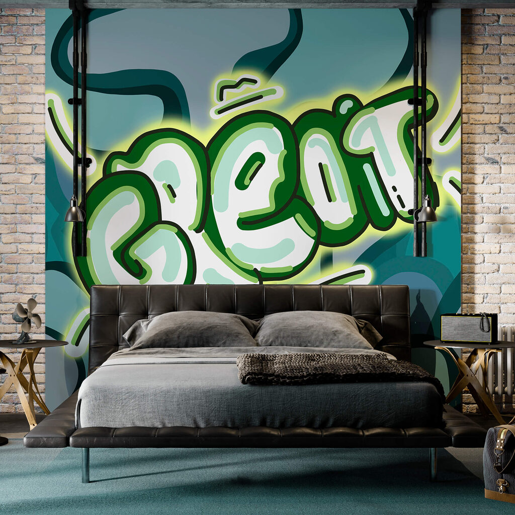 Texte vert et blanc Texte vert et blanc
