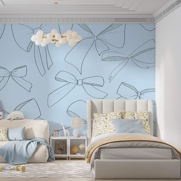 Motif de nœuds sur fond bleu Motif de nœuds sur fond bleu