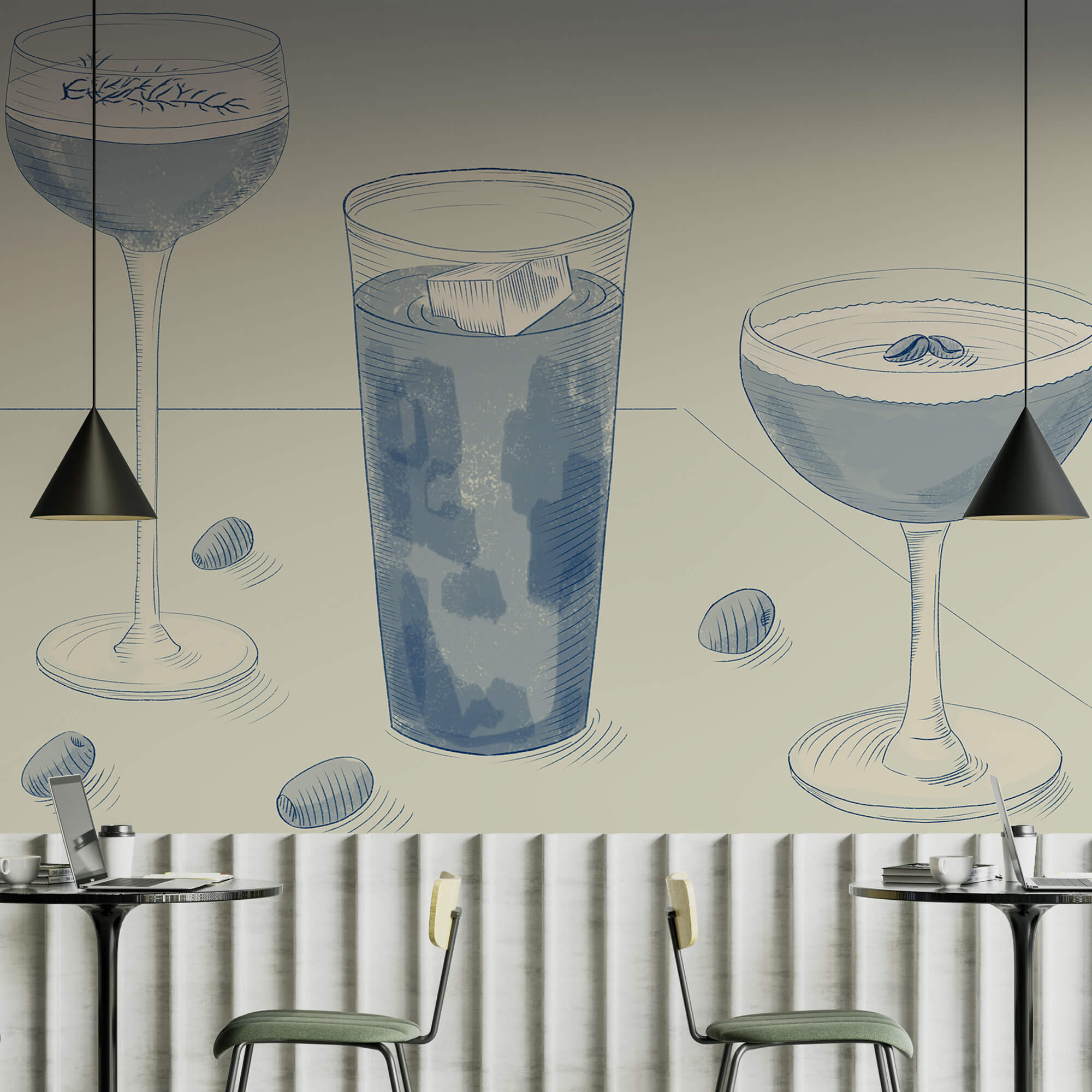Groupe de verres de boissons Groupe de verres de boissons