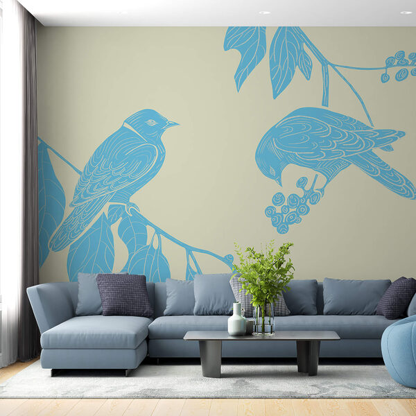 Dessin d'oiseaux sur une branche Dessin d'oiseaux sur une branche
