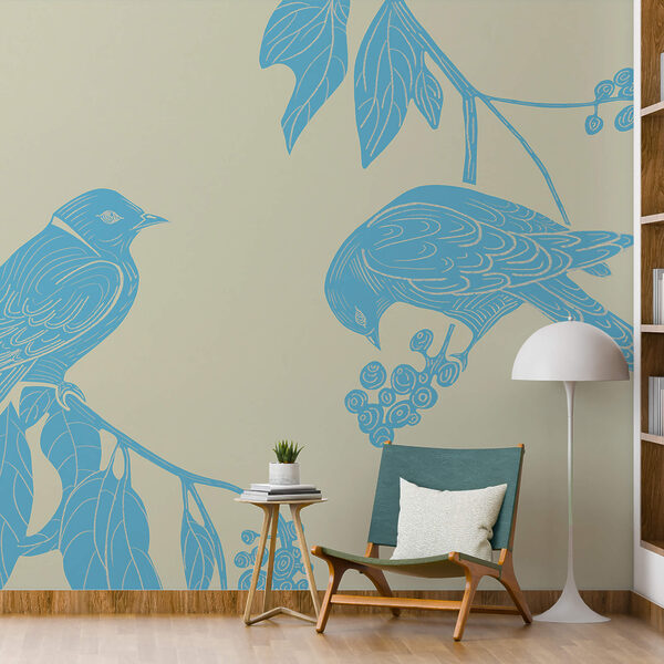 Dessin d'oiseaux sur une branche Dessin d'oiseaux sur une branche