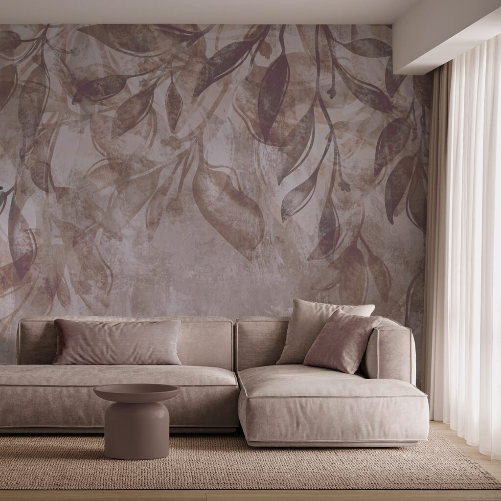 Feuilles flottantes aux teintes douces