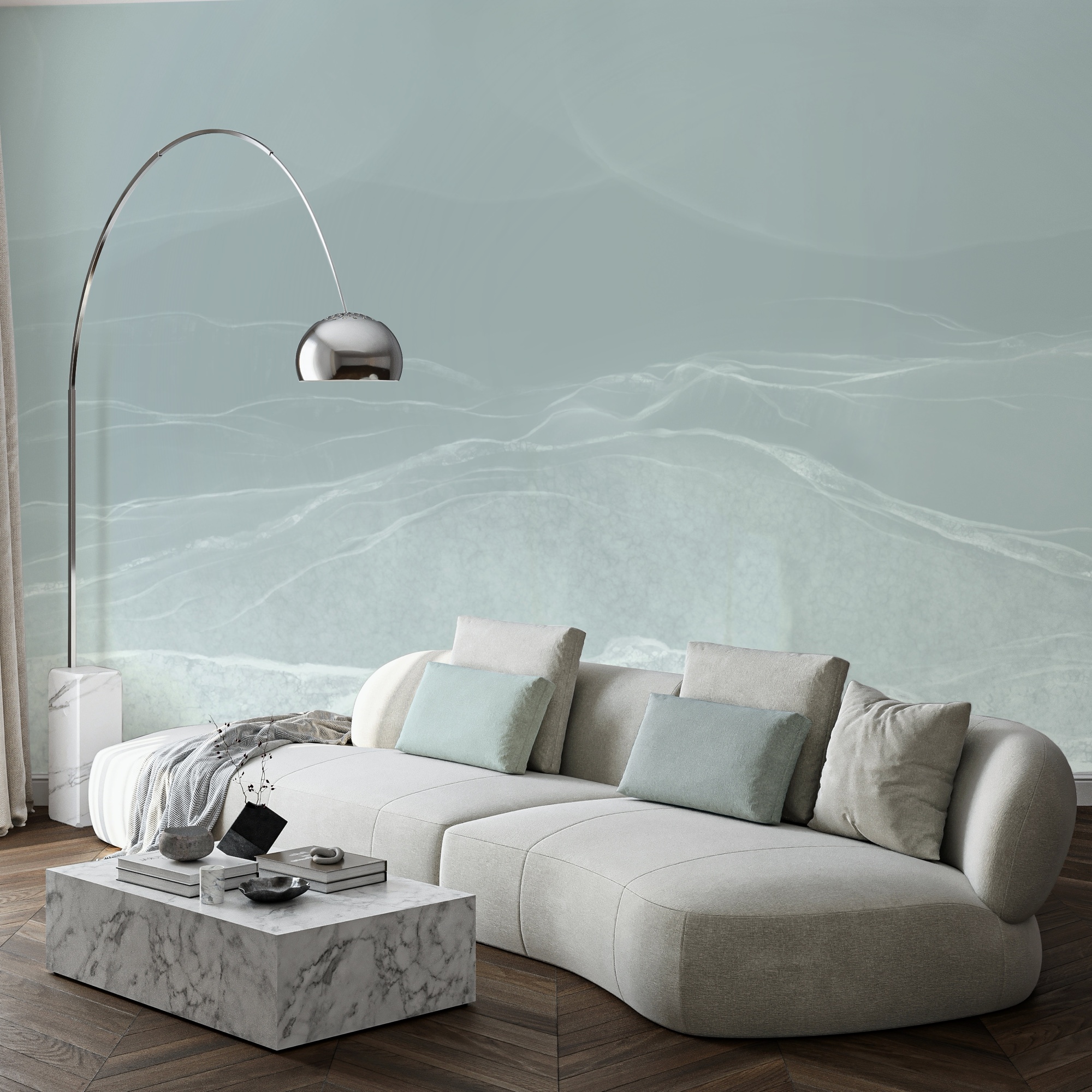 Paysage blanc et gris