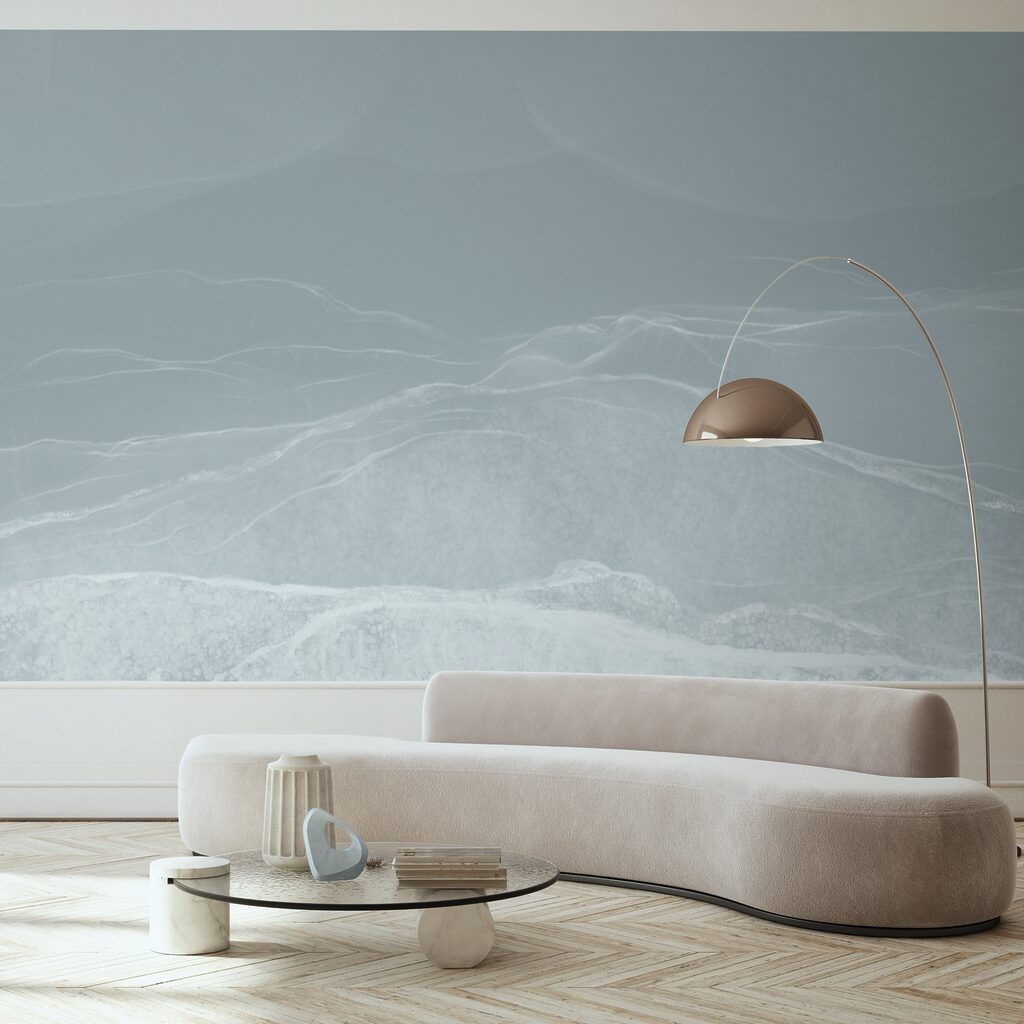 Paysage blanc et gris