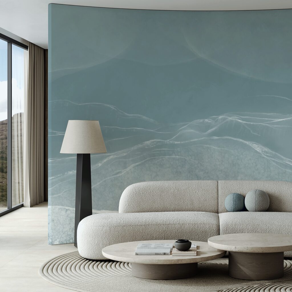 Des vagues douces dans des tons sourds