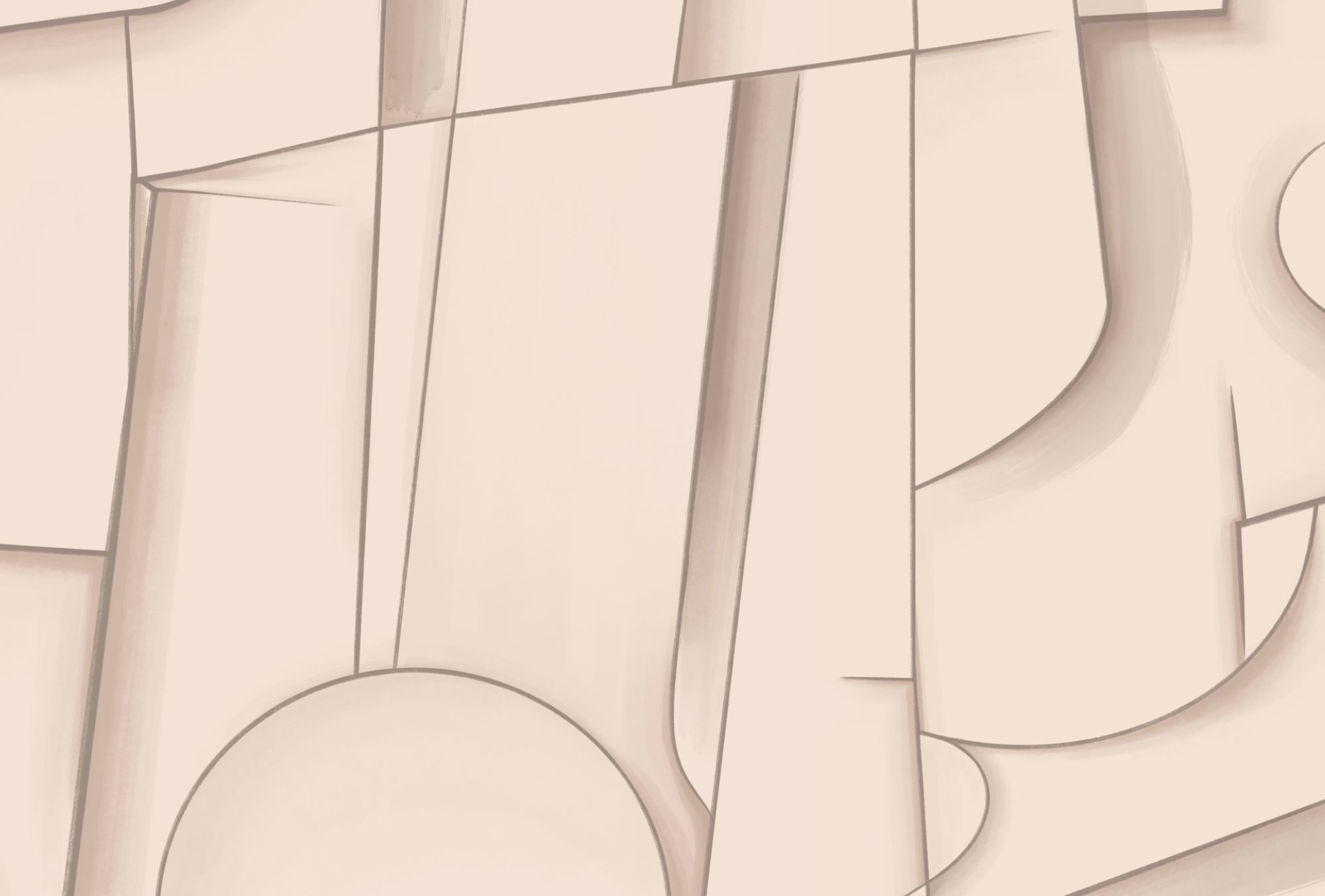 Abstract shapes in soft hues