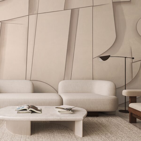 Formes abstraites dans des tons doux