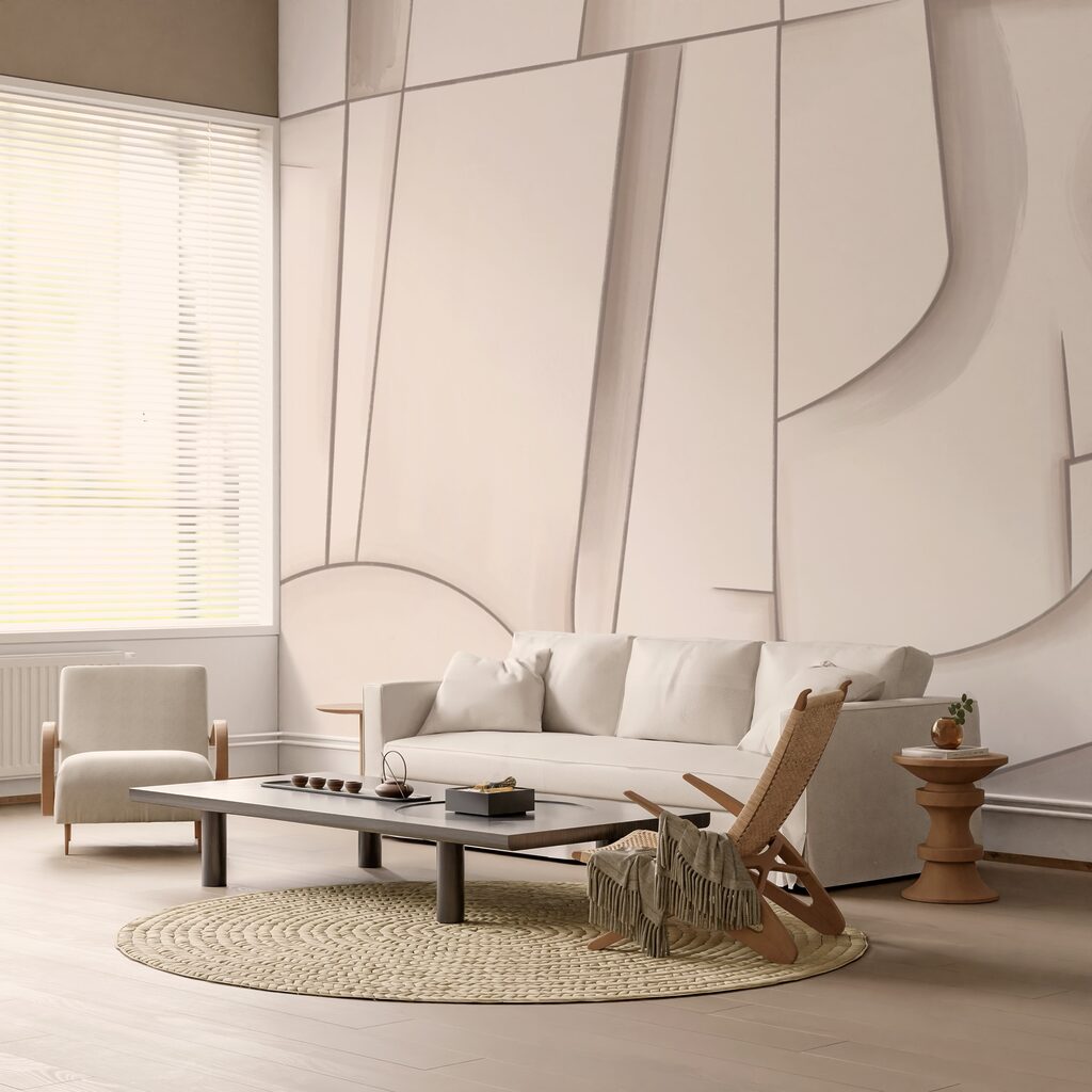 Formes abstraites dans des tons doux