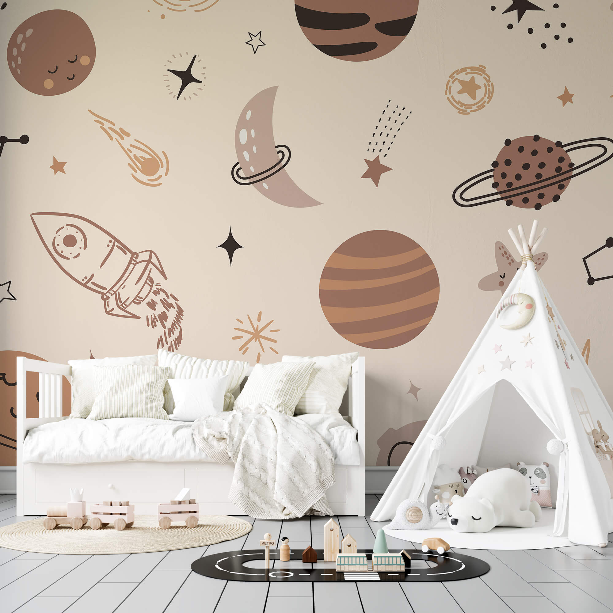 Schéma des planètes et des étoiles