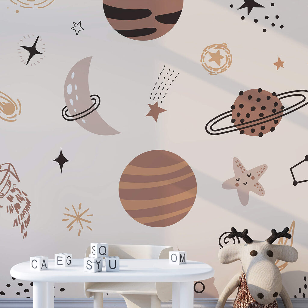 Schéma des planètes et des étoiles