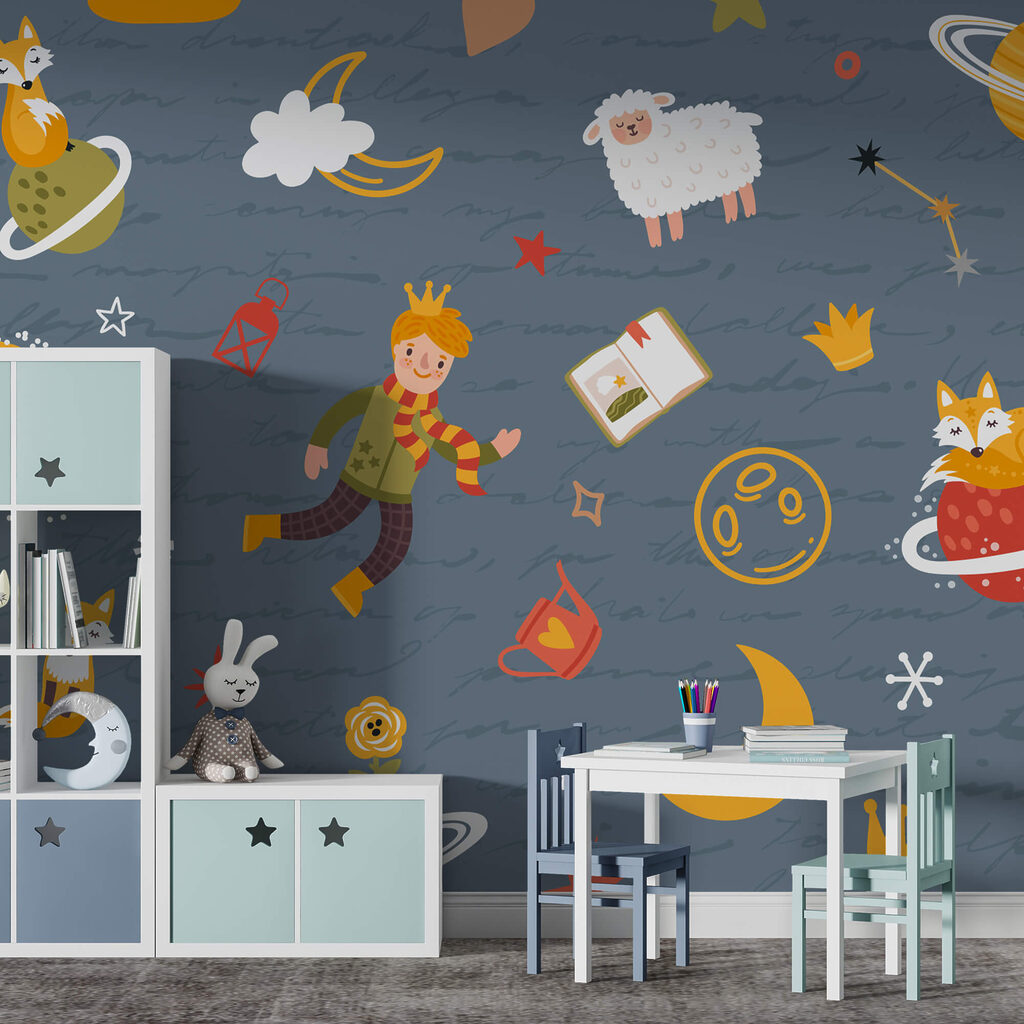 Motif de personnages de dessins animés