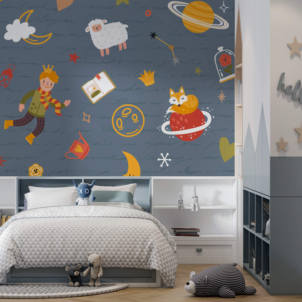 Motif de personnages de dessins animés