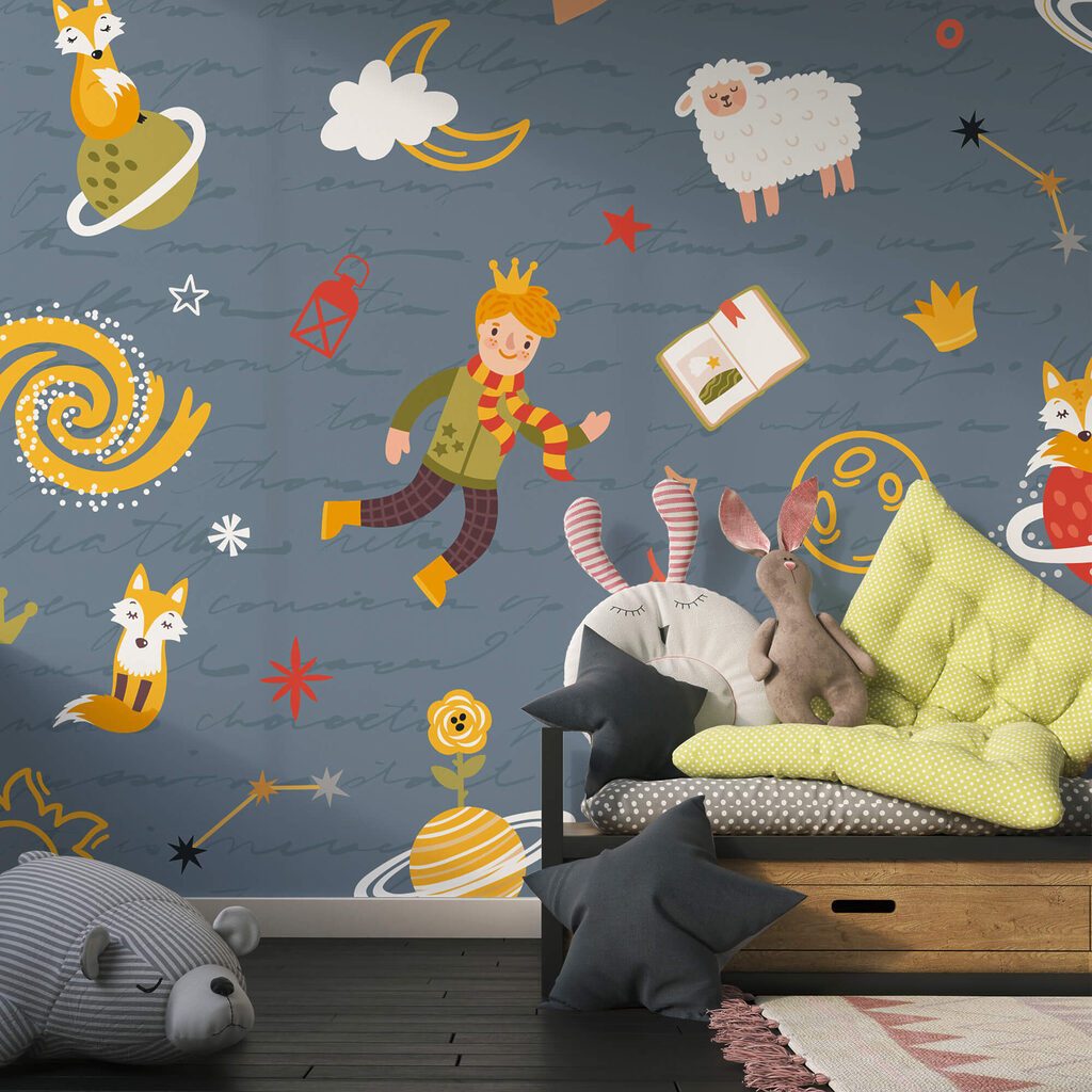 Motif de personnages de dessins animés