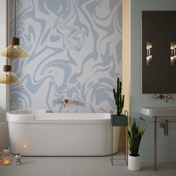 Vagues de tons bleus doux tourbillonnant Vagues de tons bleus doux tourbillonnant