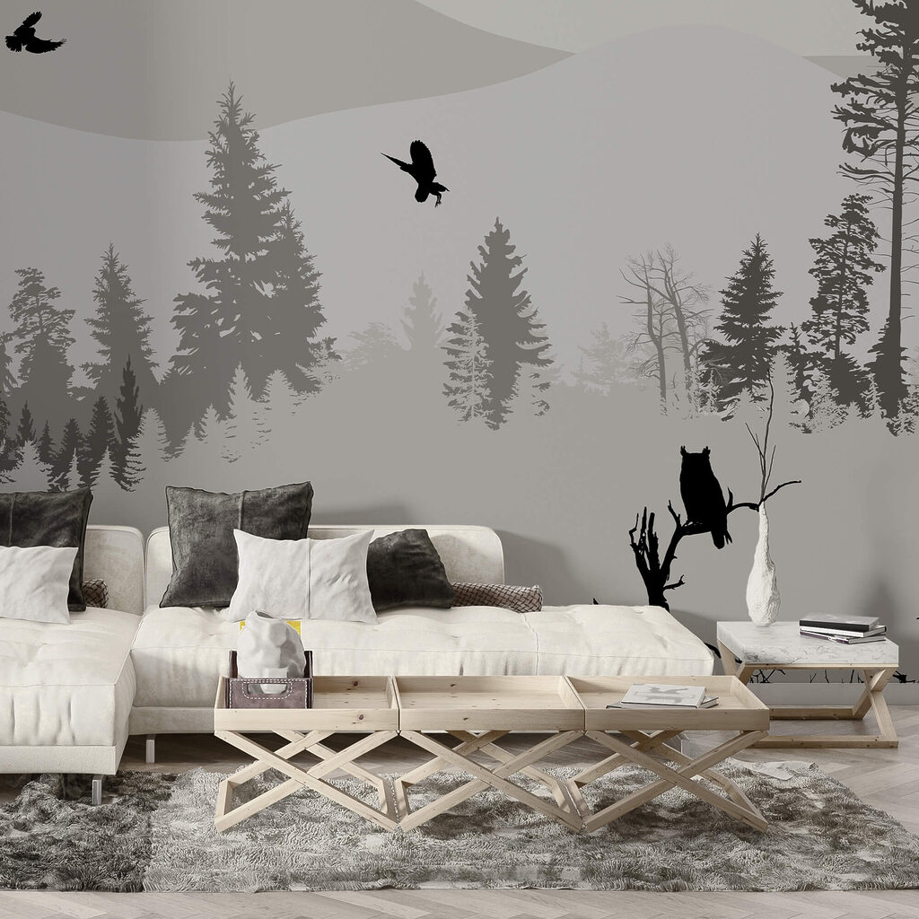 Oiseaux volant au-dessus d'une montagne enneigée Oiseaux volant au-dessus d'une montagne enneigée