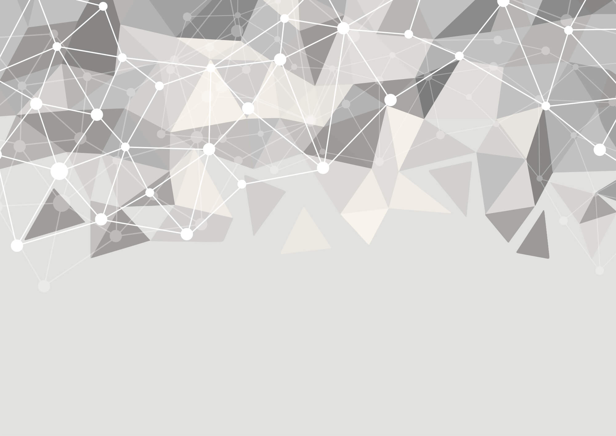 Grey and white background with white dots and triangles Grey and white background with white dots and triangles