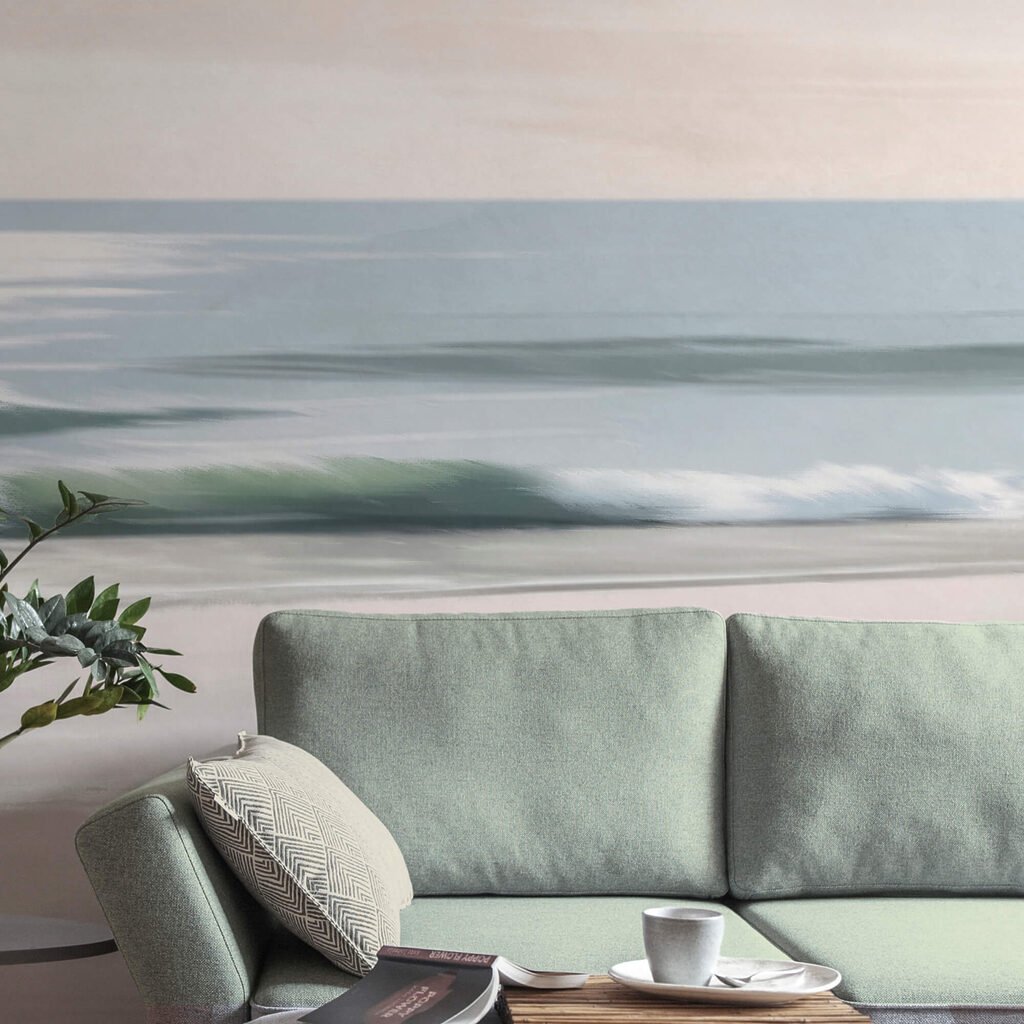 Plage avec vagues et sable Plage avec vagues et sable