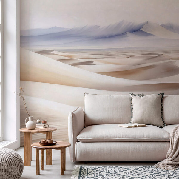 Paysage désertique avec des montagnes en arrière-plan