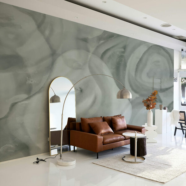 Formes douces et tourbillonnantes dans des tons délicats