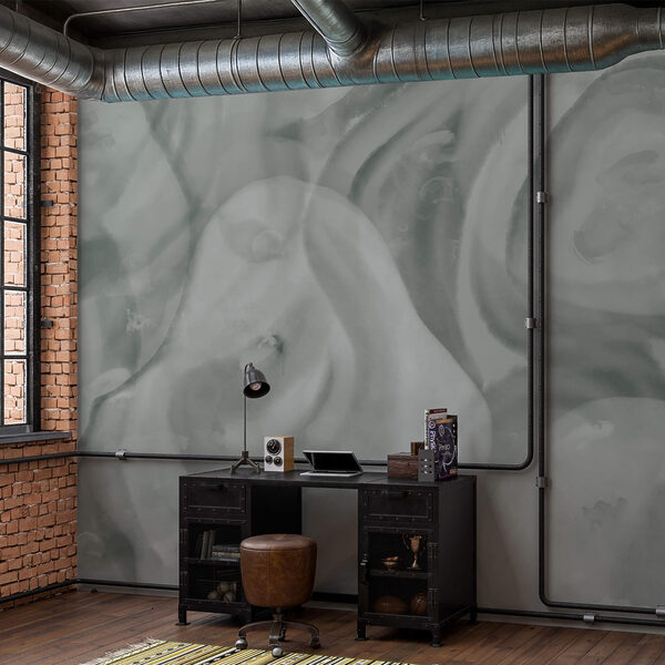 Formes douces et tourbillonnantes dans des tons délicats