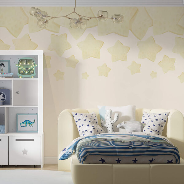 Groupe d'étoiles sur fond blanc