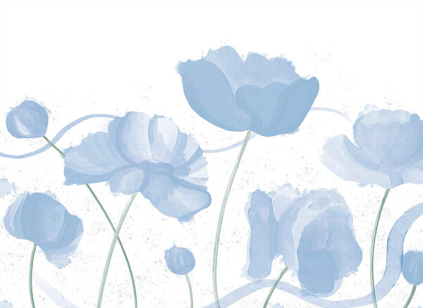 Delicate blooms in soft blue hues