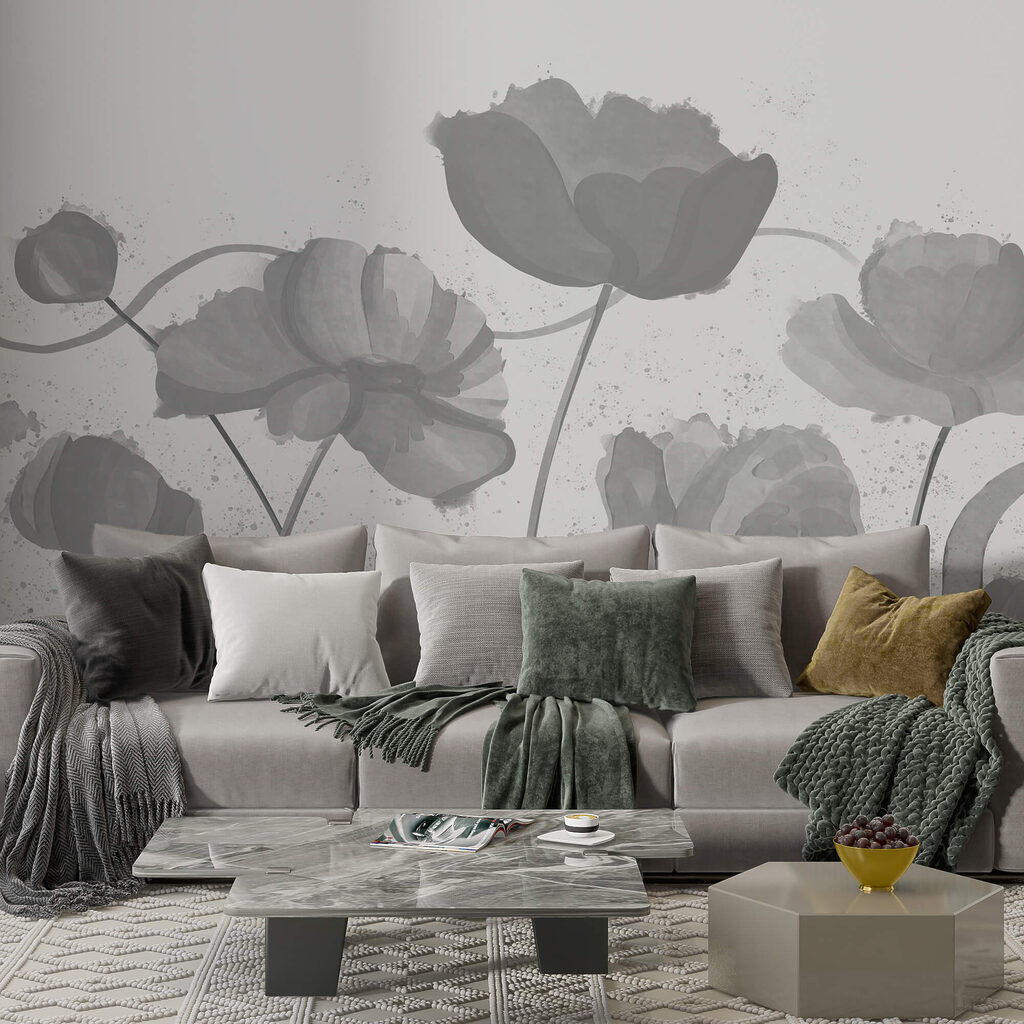 Fleurs fantaisistes aux teintes douces