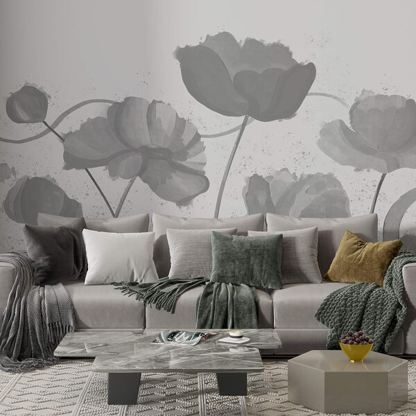 Fleurs fantaisistes aux teintes douces