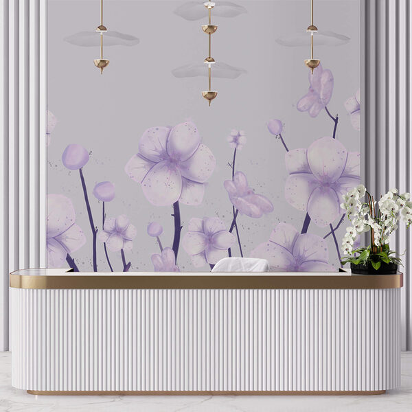 Bouquet de fleurs sur fond blanc