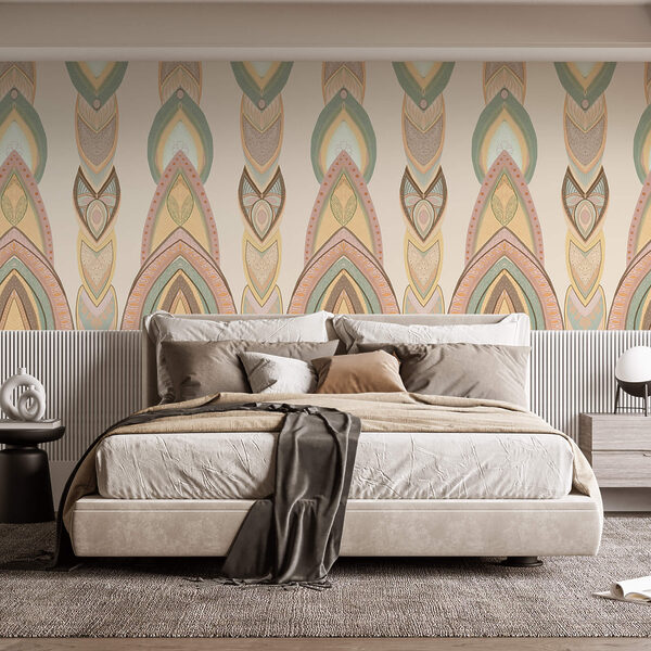 Motif de formes colorées