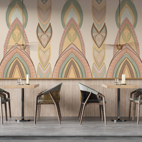 Motif de formes colorées