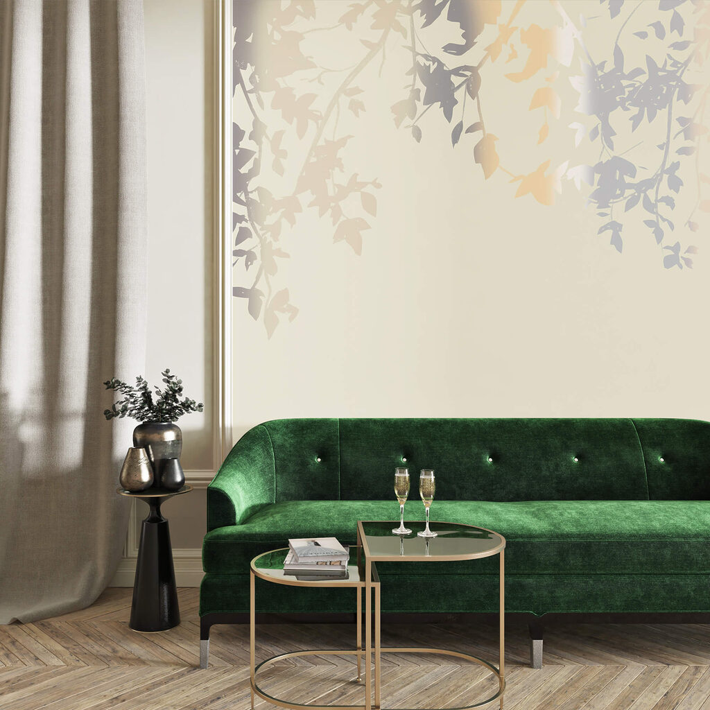 Branches d'arbres avec feuilles