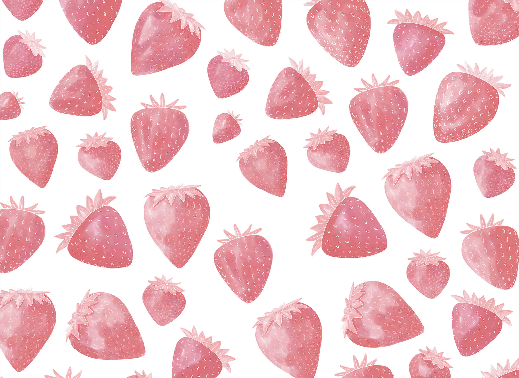 Pattern of strawberries