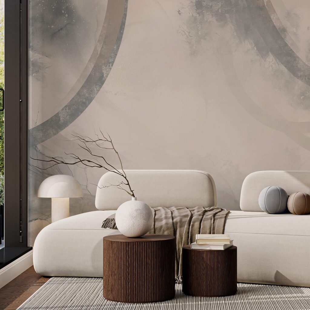 Fond blanc et gris avec des cercles noirs et blancs Fond blanc et gris avec des cercles noirs et blancs