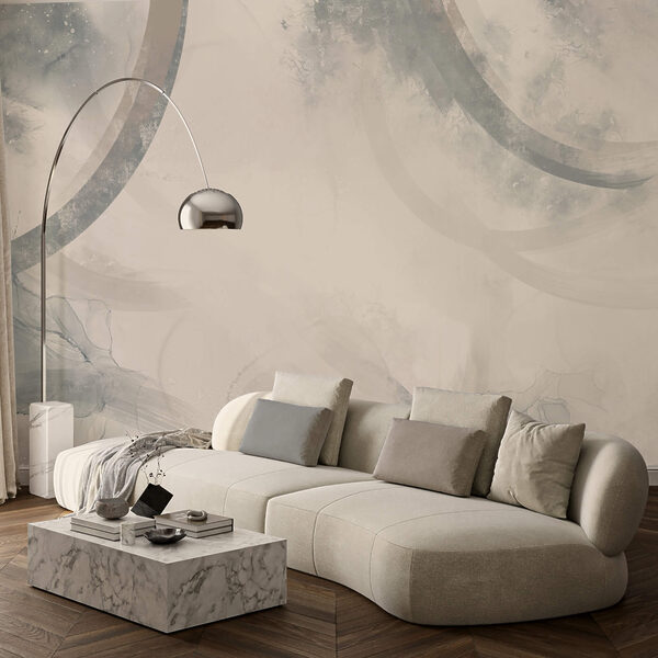 Fond blanc et gris avec des cercles noirs et blancs Fond blanc et gris avec des cercles noirs et blancs