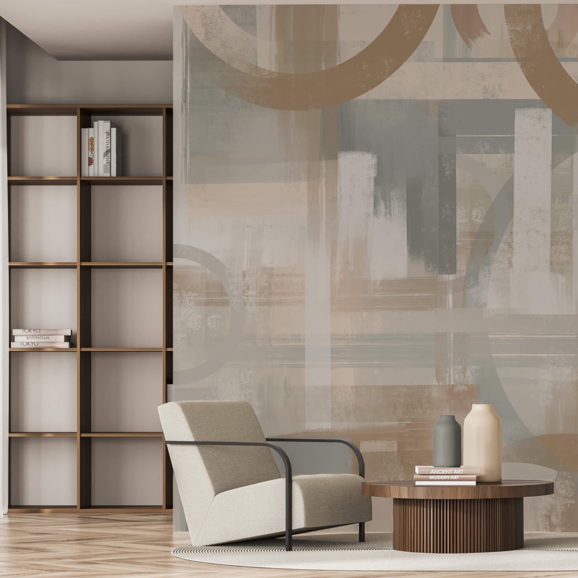 Peinture de cercles et de lignes