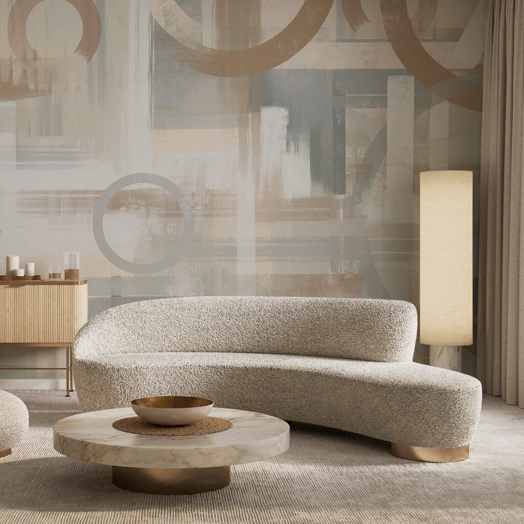 Peinture de cercles et de lignes