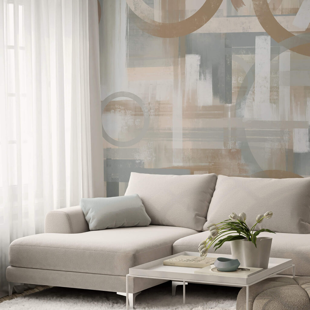 Peinture de cercles et de lignes