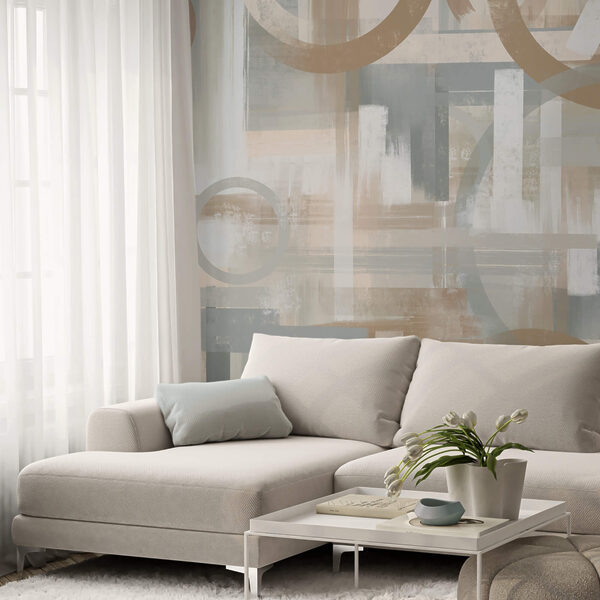 Peinture de cercles et de lignes