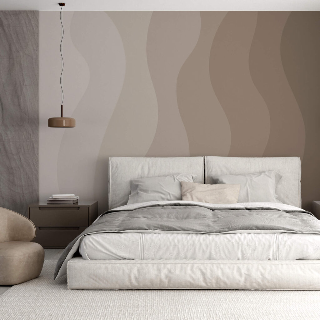 Vagues harmonieuses de couleurs douces