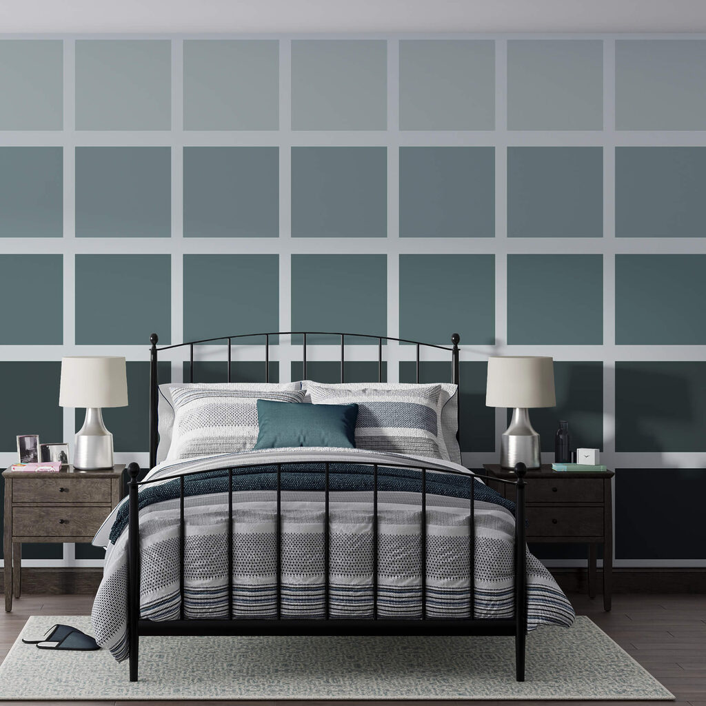 Carrés gris avec carrés noirs