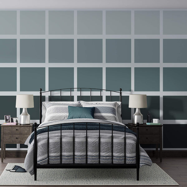 Carrés gris avec carrés noirs