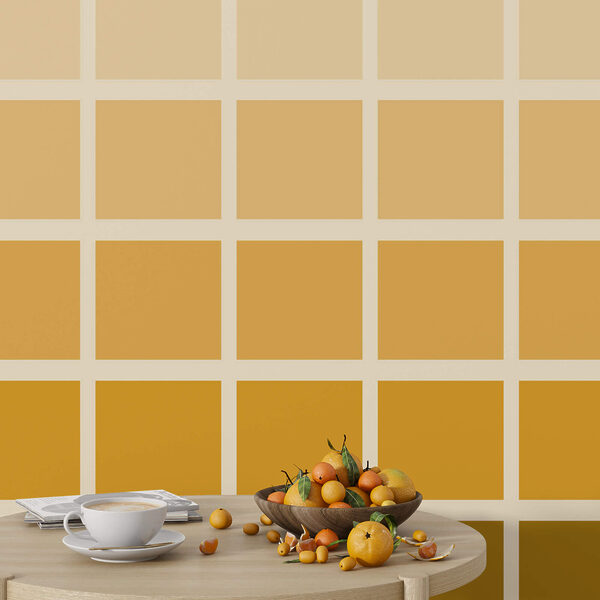 Carrés jaunes et bruns