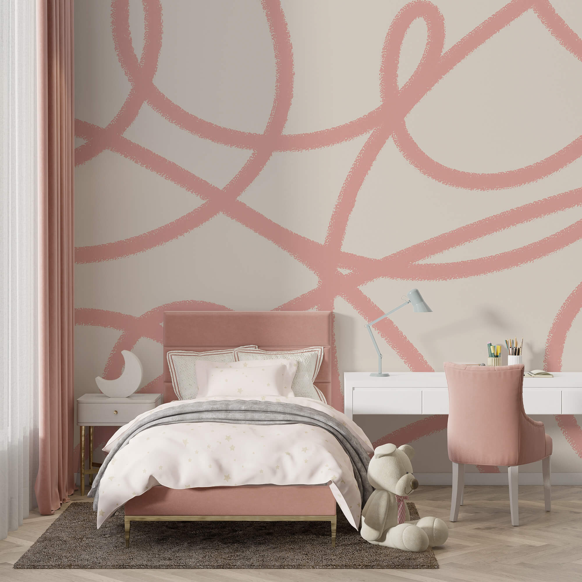 Lignes roses sur fond blanc Lignes roses sur fond blanc