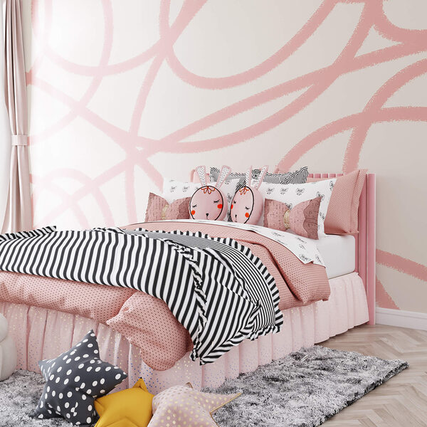 Lignes roses sur fond blanc Lignes roses sur fond blanc