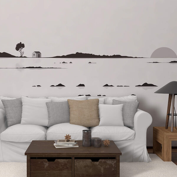 Maison au milieu d'un lac