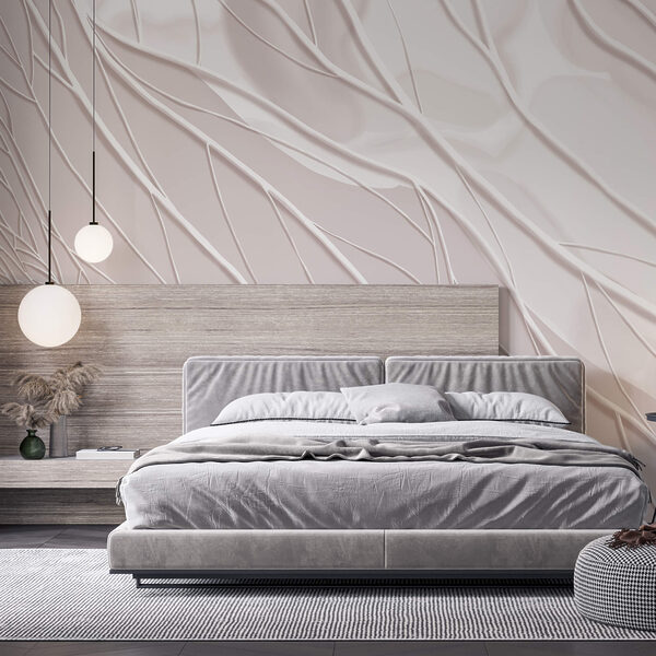 Lignes blanches sur une surface blanche