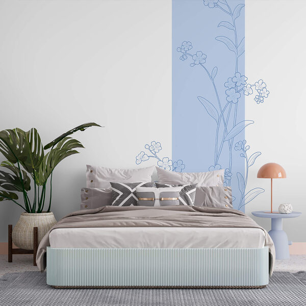 Dessin de fleurs bleues et blanches Dessin de fleurs bleues et blanches